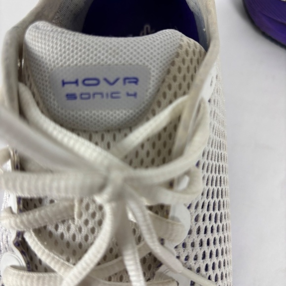 Under Armour, Women’s HOVR, Sonic 4, Running Shoes, White/Purple, size 9.5. - Picture 11 of 12